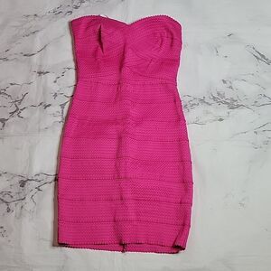 B Darlin Pink Bodycon Strapless Dress